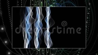 粒子波物体和慢运动闪烁光的未来动画4096x2304环4K